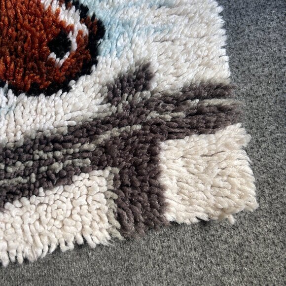 Latch Hook Rug Tapestry Horse Wall Hanging Vintage Hand Made Mid Century Modern - Picture 7 of 16